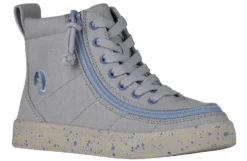 FINAL SALE - Grey/Blue Speckle BILLY Classic Lace High Tops