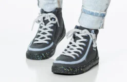 FINAL SALE - Charcoal/Blue Speckle BILLY Classic Lace High Tops -Cheap BILLY Store BK22100 021 studio standing 2 940x614 d407dd69 6270 4a22 8ca3 cdc69df9e97f