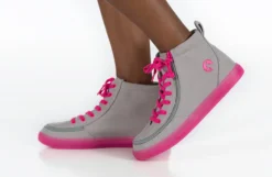 FINAL SALE - Grey/Pink BILLY Classic Lace High Tops -Cheap BILLY Store BK22100 050 studio standing 1 940x614 49e80424 7aa1 4143 b49c 783380d2d37d