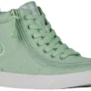 FINAL SALE - Green Gingham BILLY Classic Lace High Tops