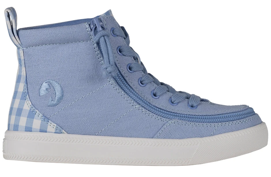 FINAL SALE - Blue Gingham BILLY Classic Lace High Tops 2 FINAL SALE - Blue Gingham BILLY Classic Lace High Tops - Image 2