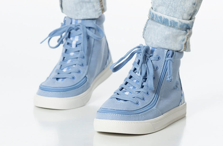 FINAL SALE - Blue Gingham BILLY Classic Lace High Tops 10 FINAL SALE - Blue Gingham BILLY Classic Lace High Tops - Image 10