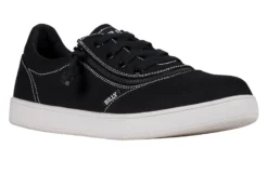 FINAL SALE - Men's Black/White Stitch BILLY Sneaker Low Tops