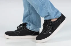 FINAL SALE - Men's Black/White Stitch BILLY Sneaker Low Tops -Cheap BILLY Store BM22128 002 studio standing 1 940x614 99897b3c 647e 40da a3ca a994e149744a