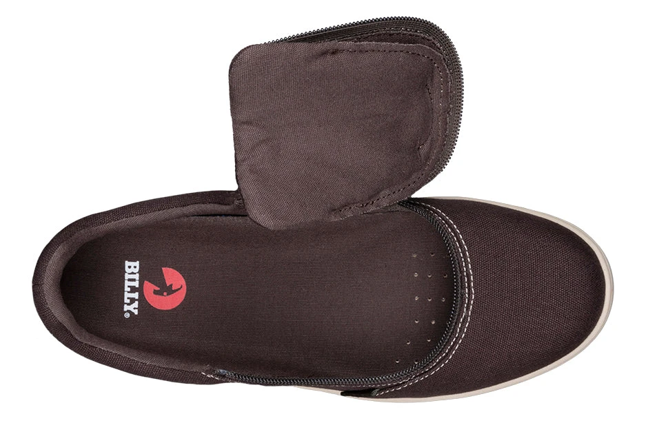 FINAL SALE - Men's Dark Brown/White Stitch BILLY Sneaker Low Tops 4 FINAL SALE - Men's Dark Brown/White Stitch BILLY Sneaker Low Tops - Image 4