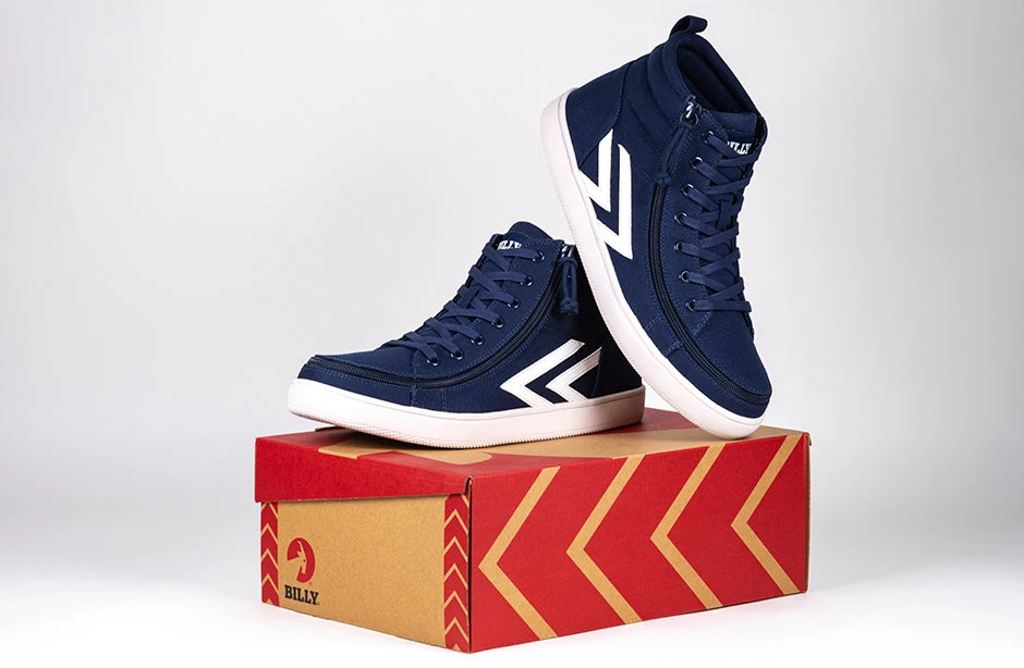 Men's Navy/White BILLY CS Sneaker High Tops 9 Men's Navy/White BILLY CS Sneaker High Tops - Image 9