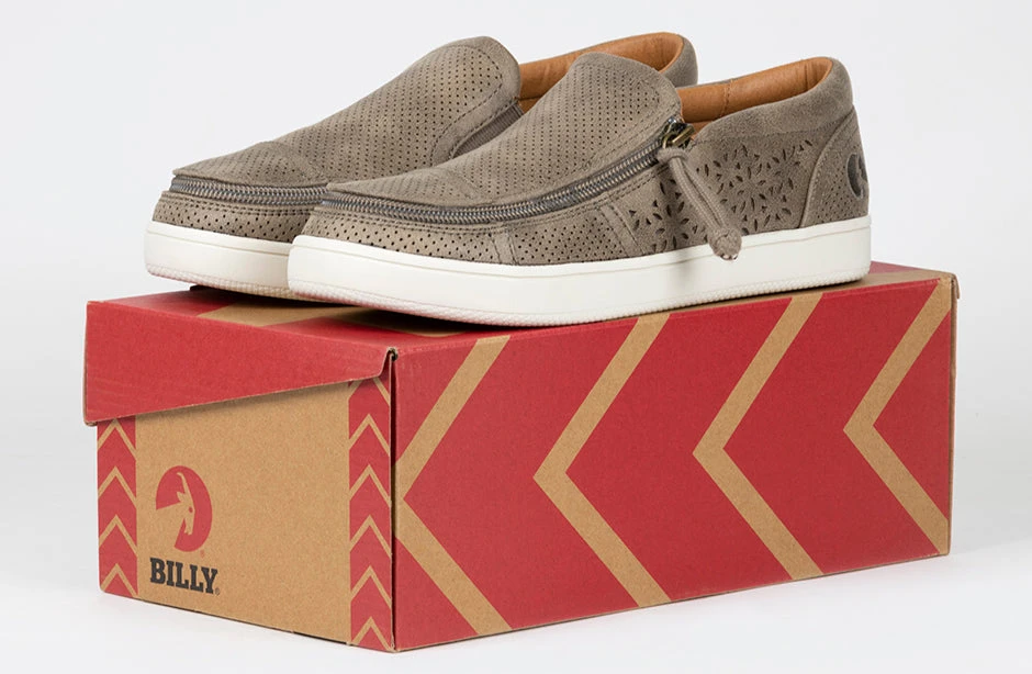 FINAL SALE - Women's Taupe BILLY Perf Lows 8 FINAL SALE - Women's Taupe BILLY Perf Lows - Image 8