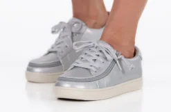 FINAL SALE - Women's Silver Grey Metallic BILLY Sneaker Low Tops -Cheap BILLY Store BW22128 050 studio standing 2 940x614 fd328dcc 54c1 4ab5 89da f297d1083912