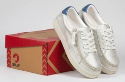 FINAL SALE - Women's White (Navy Mustache) BILLY Sneakers -Cheap BILLY Store BW22128 101 studio 2 940x614 a13b39ce f51a 407f a43a ee8e1ced2a8d