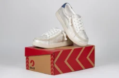 FINAL SALE - Women's White (Navy Mustache) BILLY Sneakers -Cheap BILLY Store BW22128 101 studio 3 940x614 ec808dc7 6abc 4bd1 a11d 89094e6e62f3