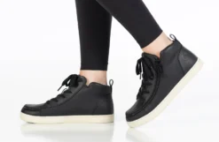 FINAL SALE - Women's Black BILLY Sneaker Lace Mid Tops -Cheap BILLY Store BW22135 001 studio standing 1 940x614 a6ab9639 0ffb 461d a276 bda67faca0af
