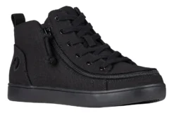 FINAL SALE - Women's Black To The Floor BILLY Sneaker Lace Mid Tops