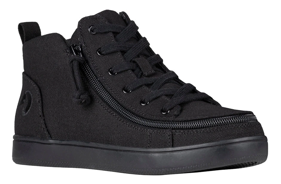 FINAL SALE - Women's Black To The Floor BILLY Sneaker Lace Mid Tops 1 FINAL SALE - Women's Black To The Floor BILLY Sneaker Lace Mid Tops