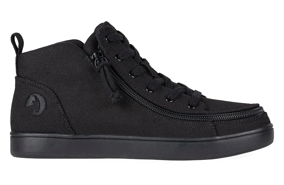 FINAL SALE - Women's Black To The Floor BILLY Sneaker Lace Mid Tops 2 FINAL SALE - Women's Black To The Floor BILLY Sneaker Lace Mid Tops - Image 2