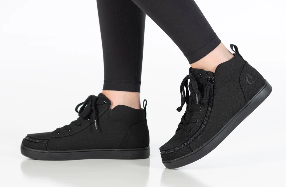 FINAL SALE - Women's Black To The Floor BILLY Sneaker Lace Mid Tops 9 FINAL SALE - Women's Black To The Floor BILLY Sneaker Lace Mid Tops - Image 9