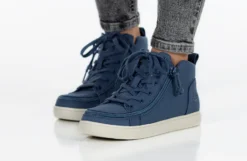 FINAL SALE - Women's Beach Blue BILLY Sneaker Lace Mid Tops -Cheap BILLY Store BW22135 420 studio standing 2 940x614 678a43f3 d258 4801 8679 568137ece2d4