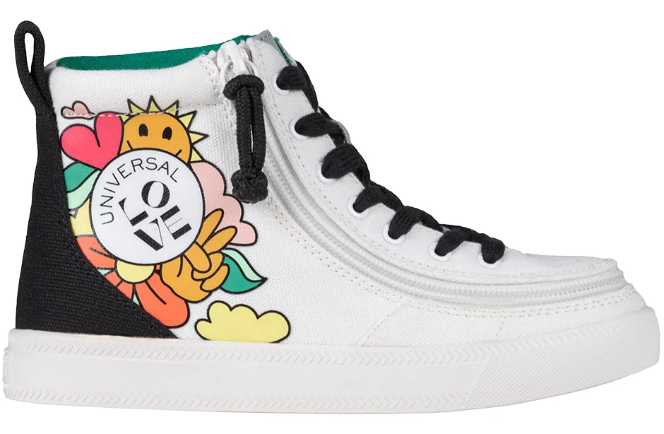 UNI Love White Multi BILLY Classic Lace High Tops 2 UNI Love White Multi BILLY Classic Lace High Tops - Image 2